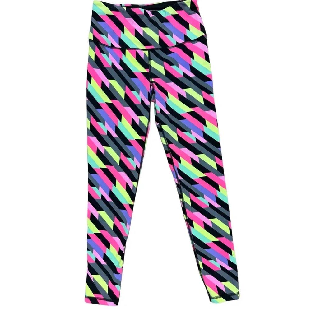 VSX Sport Knockout Geometric Print Athletic Leggings Black
